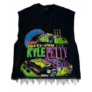 Vintage Kyle Petty cropped muscle tee